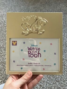 Vintage Disney Winnie the Pooh Eeyore 4 x 6 Metal Picture Frame